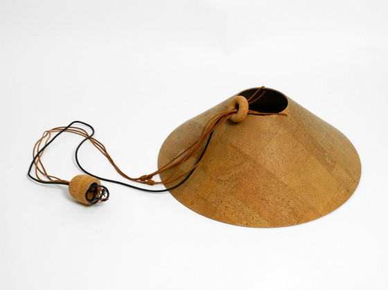 Image 1 of Very Rare Large 1970S Cork Ceiling Lamp By M-Design | Design By Willhelm Zanoth And Ingo Maurer