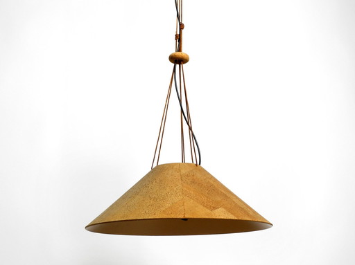 Very Rare Large 1970S Cork Ceiling Lamp By M-Design | Design By Willhelm Zanoth And Ingo Maurer