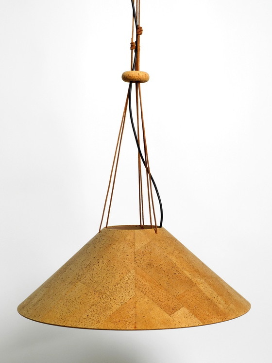 Image 1 of Very Rare Large 1970S Cork Ceiling Lamp By M-Design | Design By Willhelm Zanoth And Ingo Maurer