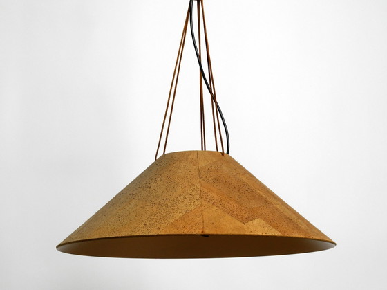 Image 1 of Very Rare Large 1970S Cork Ceiling Lamp By M-Design | Design By Willhelm Zanoth And Ingo Maurer