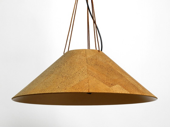 Image 1 of Very Rare Large 1970S Cork Ceiling Lamp By M-Design | Design By Willhelm Zanoth And Ingo Maurer