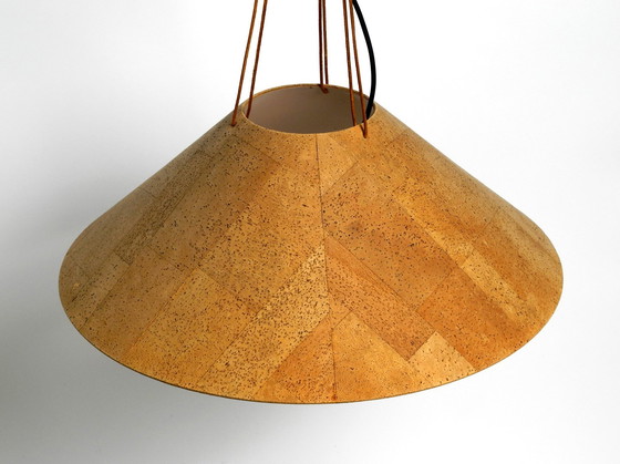 Image 1 of Very Rare Large 1970S Cork Ceiling Lamp By M-Design | Design By Willhelm Zanoth And Ingo Maurer