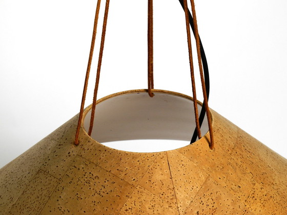 Image 1 of Very Rare Large 1970S Cork Ceiling Lamp By M-Design | Design By Willhelm Zanoth And Ingo Maurer