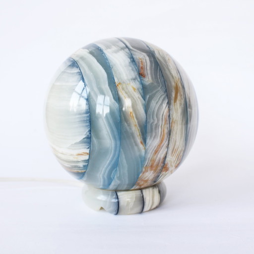 Vintage Onyx Ball Table Lamp