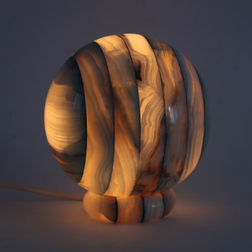 Vintage Onyx Ball Table Lamp