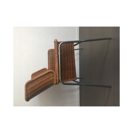 Image 1 of Dutch vintage armchair in rattan, 1960