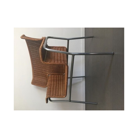 Image 1 of Dutch vintage armchair in rattan, 1960