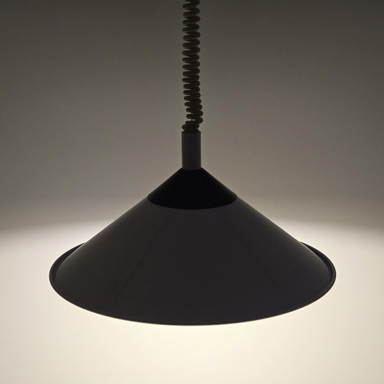 Image 1 of Postmodern Design - Vintage Happylight Black And White Pendant Lamp - Holland, 1980s.