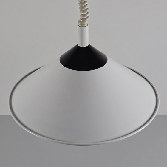 Image 1 of Postmodern Design - Vintage Happylight Black And White Pendant Lamp - Holland, 1980s.