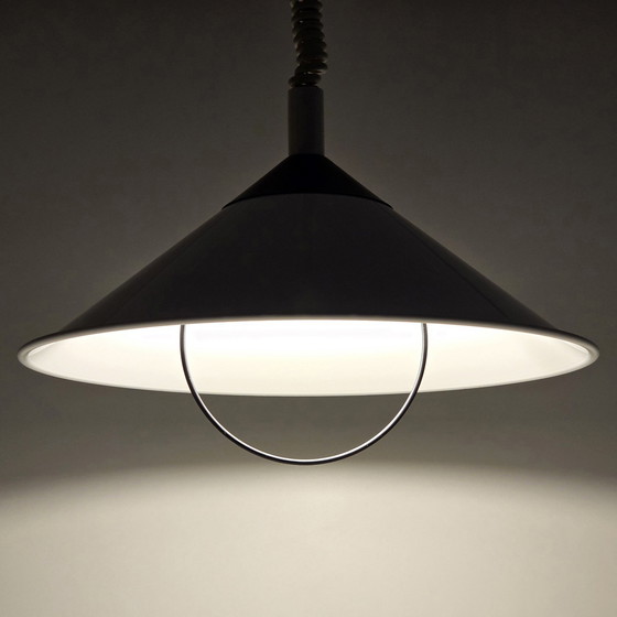 Image 1 of Postmodern Design - Vintage Happylight Black And White Pendant Lamp - Holland, 1980s.