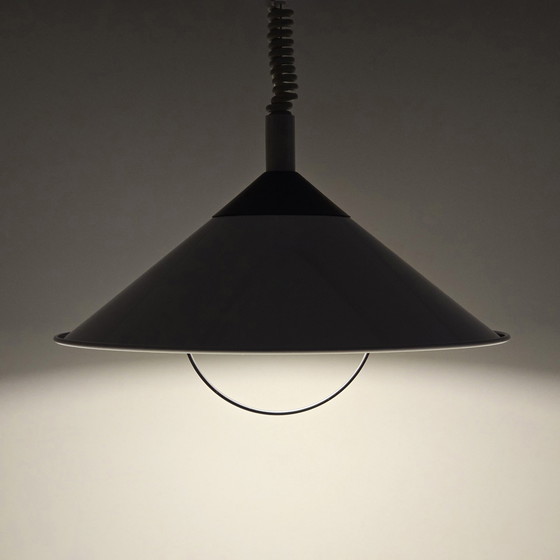 Image 1 of Postmodern Design - Vintage Happylight Black And White Pendant Lamp - Holland, 1980s.