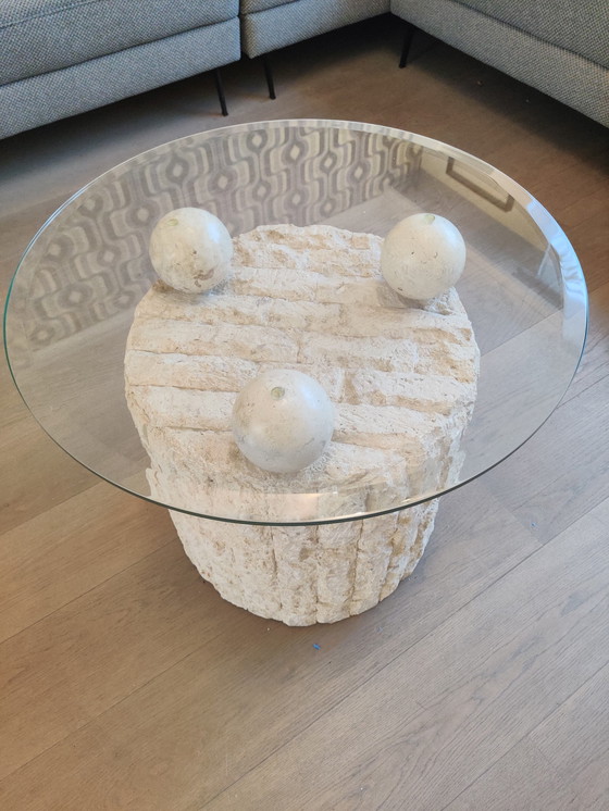 Image 1 of Magnussen Ponte Fossil Stone Mactan Coffee Table