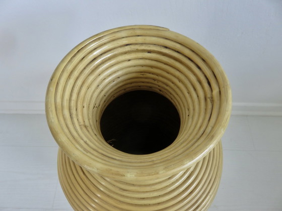 Image 1 of Rattan Floor Vase, Italy 1960-1970