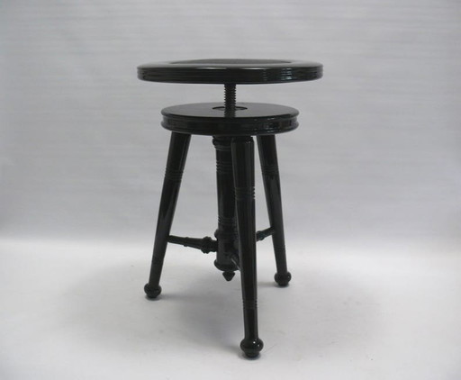 Restored antique piano stool, late 19th century.