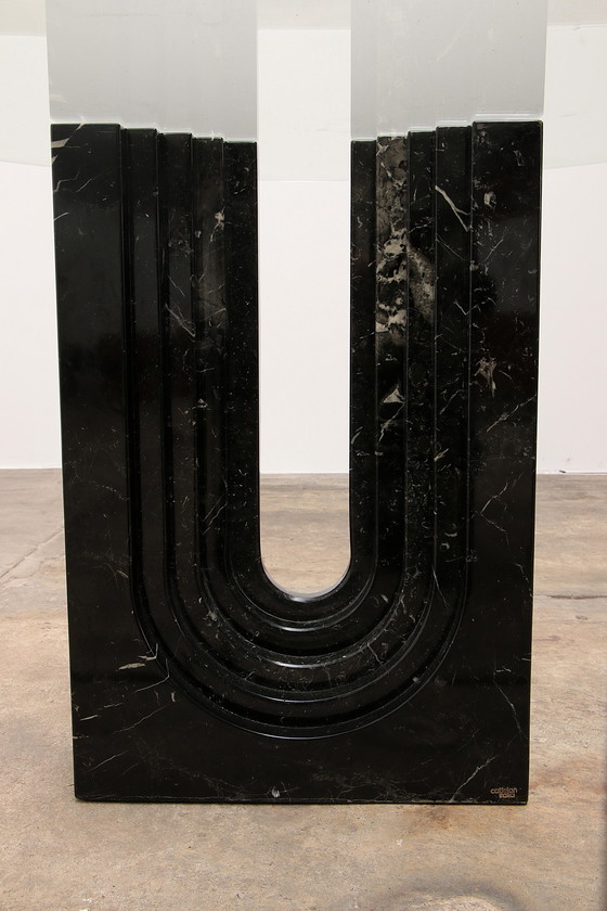 Image 1 of Table en marbre conçue par Carlo Scarpa pour Cattelan, 1970, Italie.