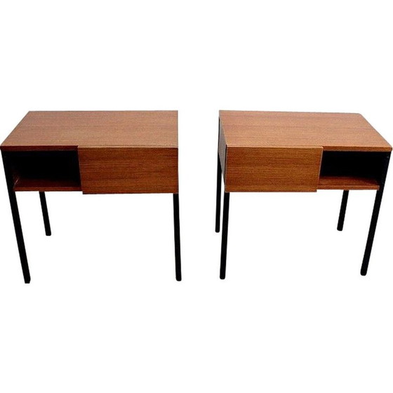 Image 1 of Coppia di comodini vintage in teak, anni '60