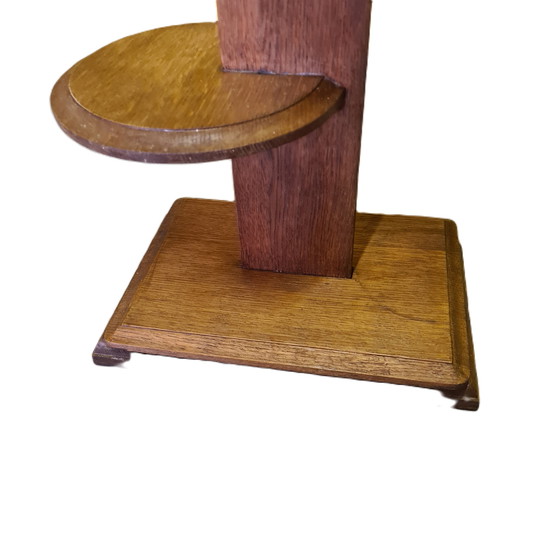 Image 1 of French Art Deco oak plant etagere