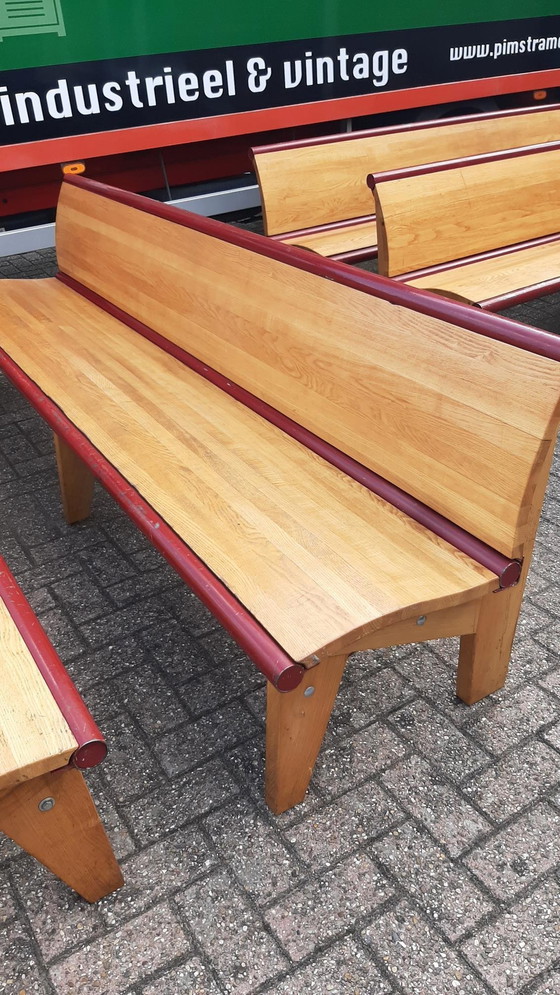 Image 1 of Vintage School Benches 1950s