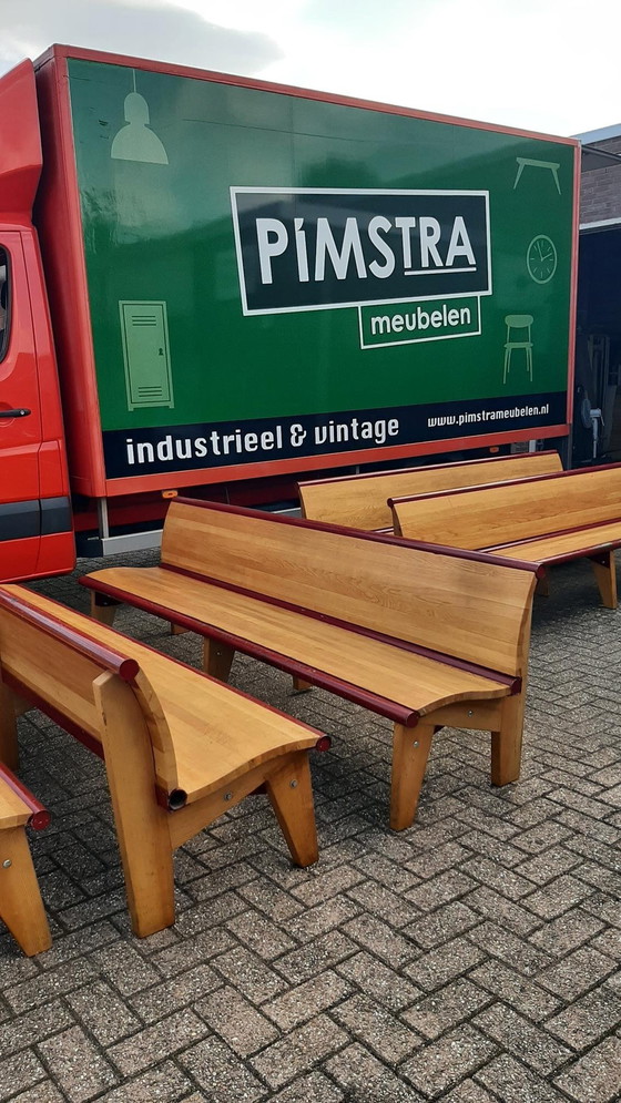 Image 1 of Vintage School Benches 1950s