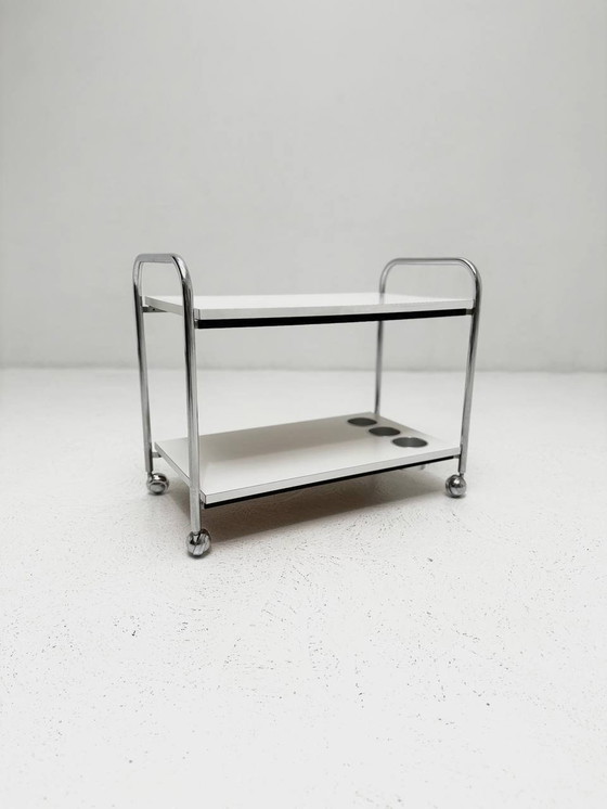 Image 1 of Serving trolley with bottle holder from Victoria Furniture, 1970s