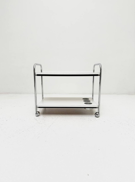 Image 1 of Serving trolley with bottle holder from Victoria Furniture, 1970s