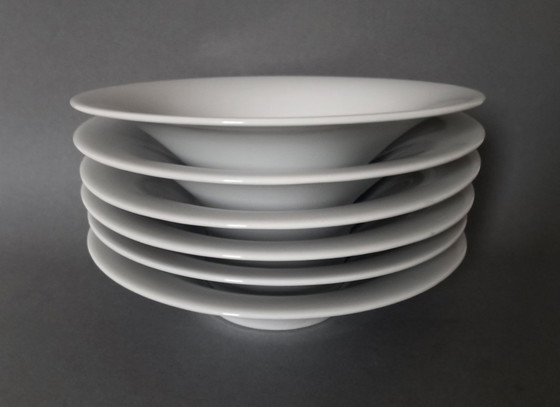 Image 1 of 6X Toyo Ito Organic Design Porcelain Soup Plate Alessi 2000