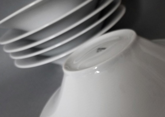 Image 1 of 6X Toyo Ito Organic Design Porcelain Soup Plate Alessi 2000