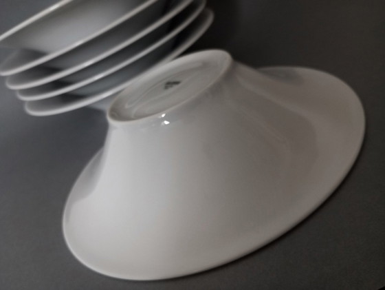 Image 1 of 6X Toyo Ito Organic Design Porcelain Soup Plate Alessi 2000