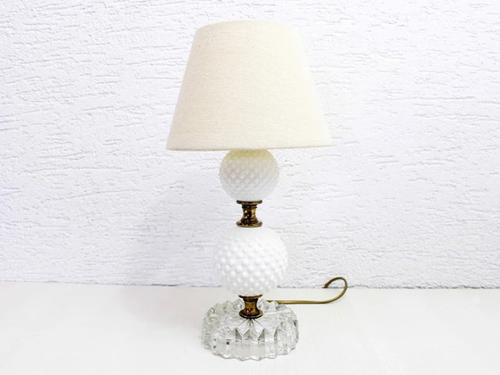 Image 1 of Glass Table Lamp from 50s