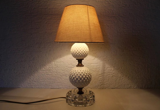 Image 1 of Glass Table Lamp from 50s