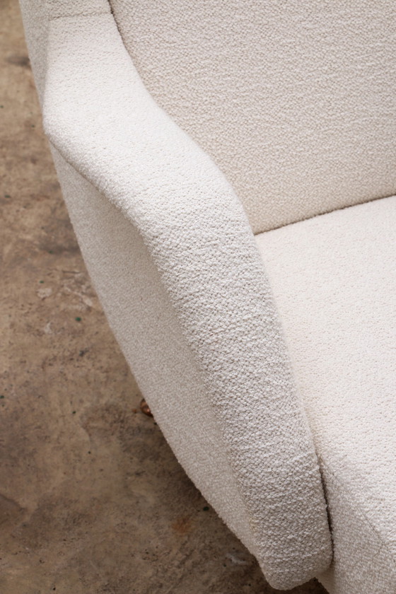 Image 1 of Marco Zanuso Italian Armchair by Marco Zanuso for Arflex upholstered in Boucle,1960