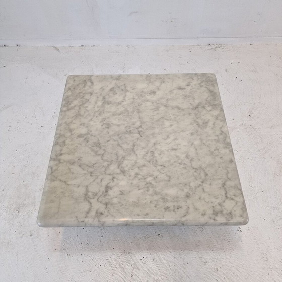 Image 1 of Vintage carrara marble coffee table, Italy 1980