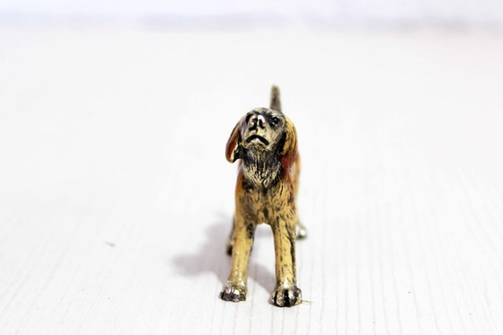 Image 1 of Hunting dog in solid pewter 1970/80