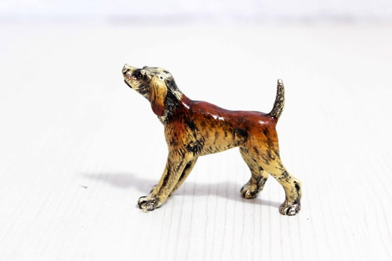 Image 1 of Hunting dog in solid pewter 1970/80