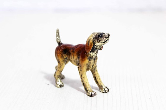 Image 1 of Hunting dog in solid pewter 1970/80