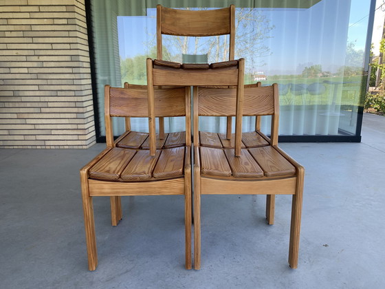 Image 1 of 5 Douglas Pine Dining Chairs