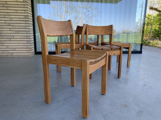 Image 1 of 5 Douglas Pine Dining Chairs