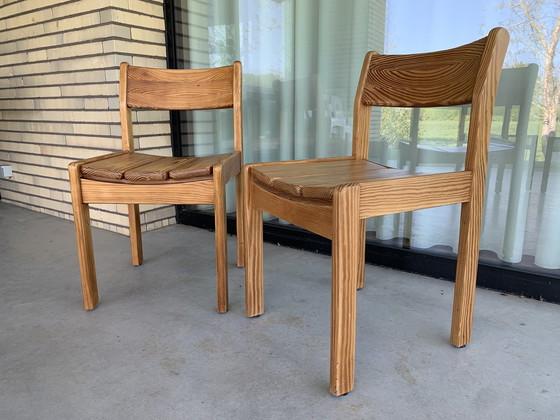 Image 1 of 5 Douglas Pine Dining Chairs