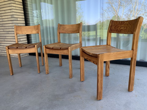 Image 1 of 5 Douglas Pine Dining Chairs