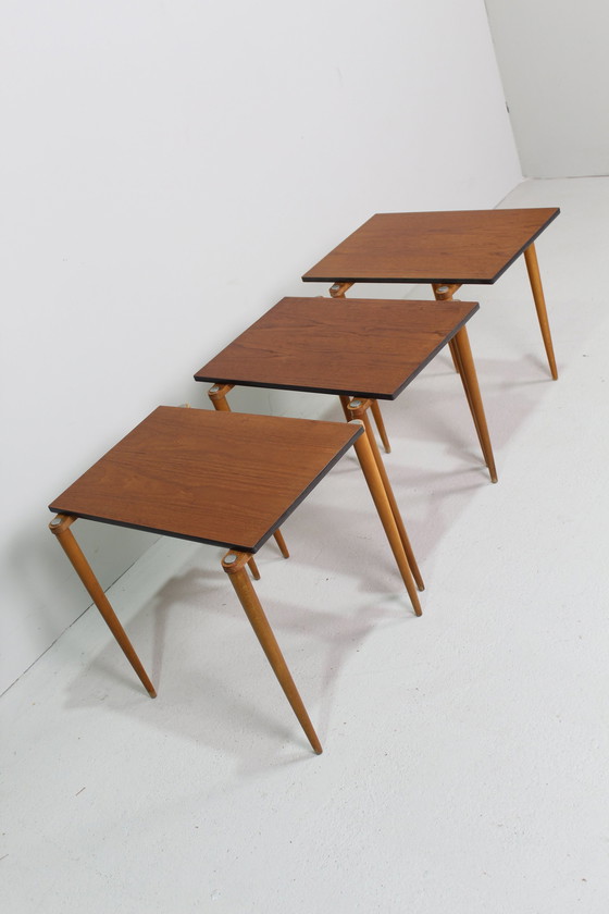 Image 1 of Tavolini laterali Mimiset di design tedesco vintage - Opal, anni '60