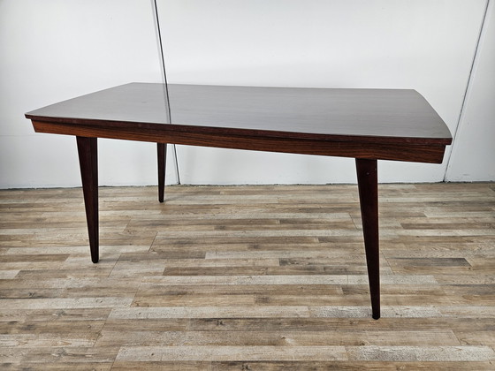 Image 1 of Mid Century Rosewood Laminate Dining Table