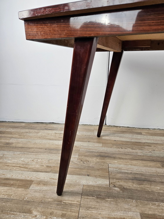 Image 1 of Mid Century Rosewood Laminate Dining Table