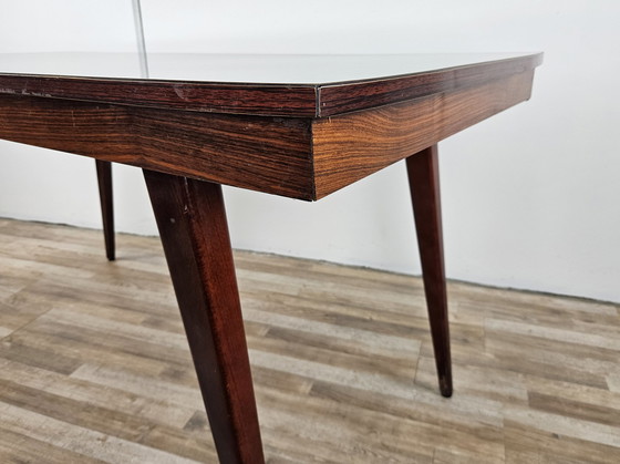 Image 1 of Mid Century Rosewood Laminate Dining Table