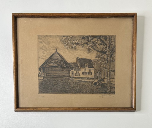 Etching By Juliaan Severin - Numbered (1/100) And Signed In Pencil