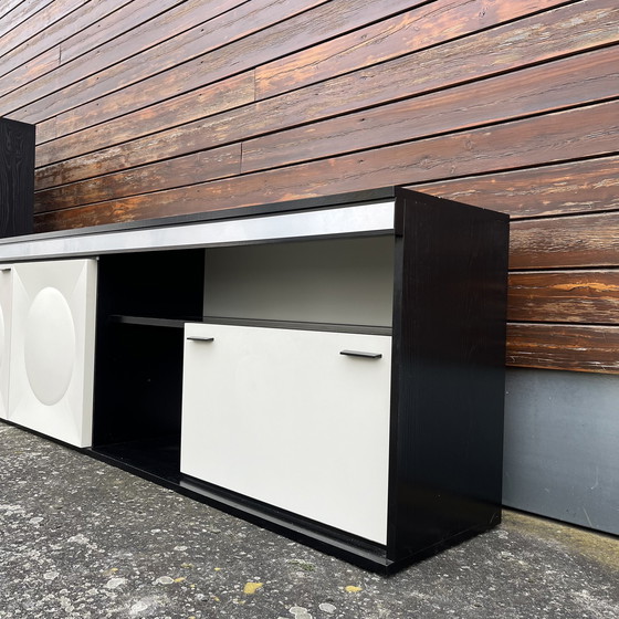 Image 1 of Brutalist sideboard bar cabinet 1970