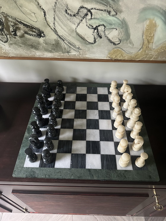 Image 1 of Jeu d'échecs en marbre