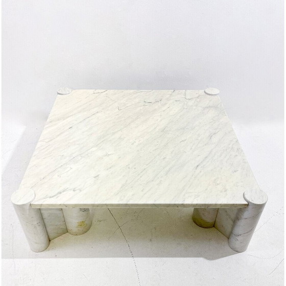 Image 1 of Vintage white Carrara marble Jumbo coffee table by Gae Aulenti for Knoll Inc, 1960s