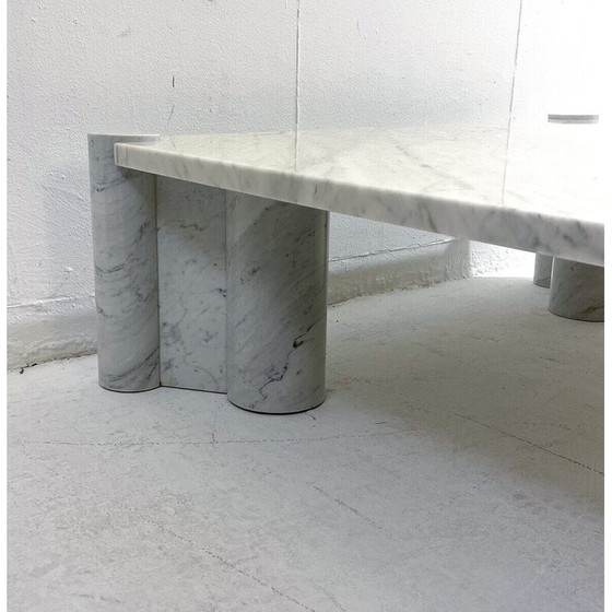Image 1 of Vintage white Carrara marble Jumbo coffee table by Gae Aulenti for Knoll Inc, 1960s