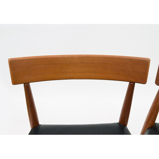 Image 1 of Set of 4 vintage teak chairs by Arne Hovmand-Olsen for Mogens Cold, 1965