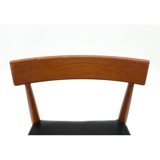 Image 1 of Set of 4 vintage teak chairs by Arne Hovmand-Olsen for Mogens Cold, 1965